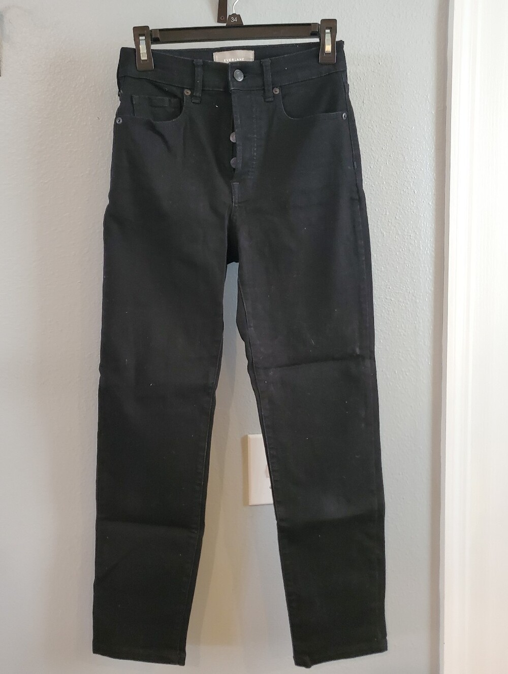 Everlane High Rise Slim Straight Jeans, 27